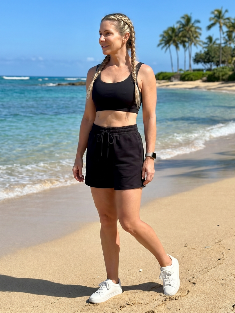 Women's Scoop Neck Sleeveless Summer Short Set