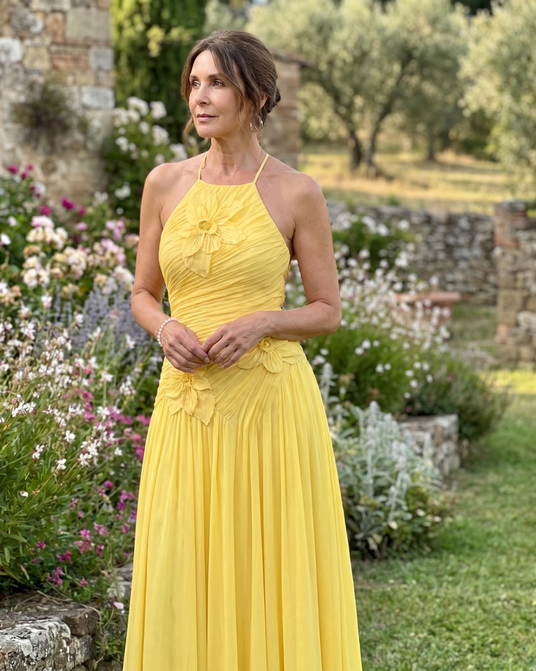 Women's Halter Wedding Guest Maxi Dress