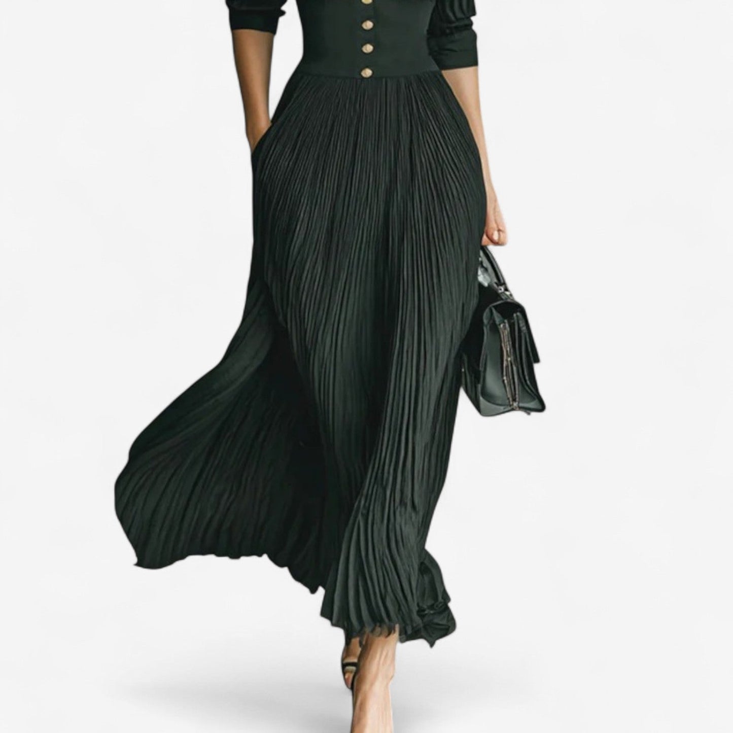 Women's Pleated Maxi Dress