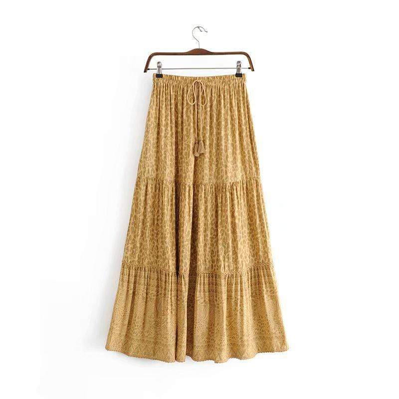 Olivia | Boho Hippie Maxi Skirt