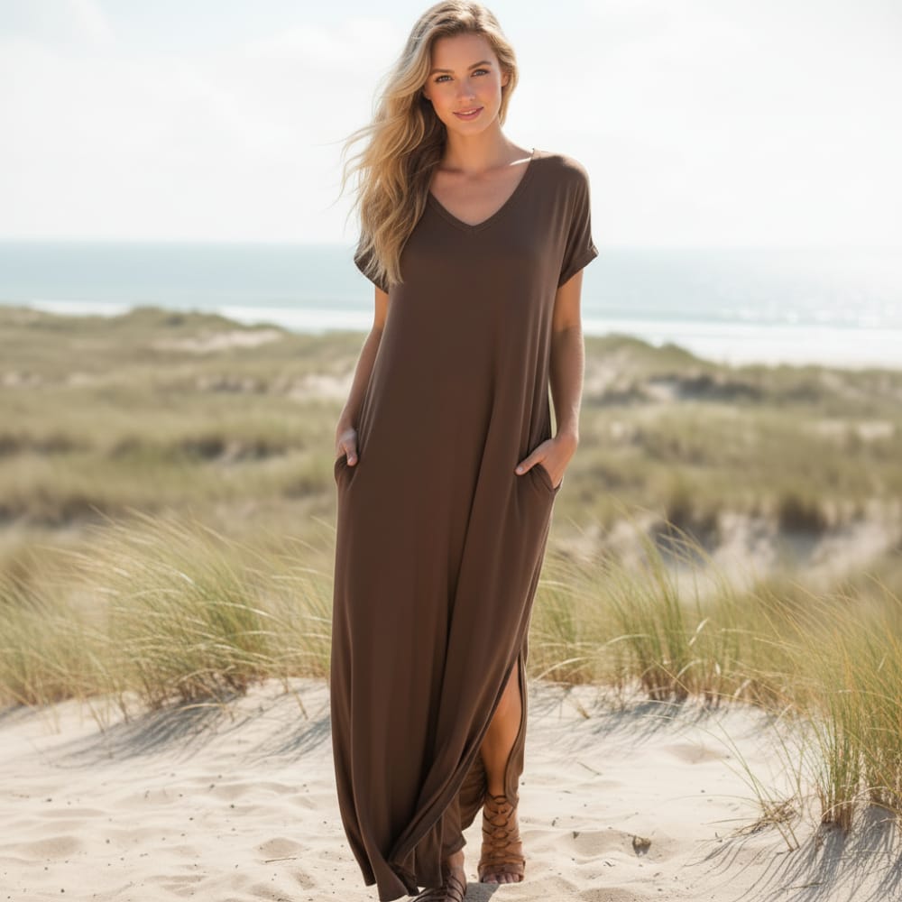 Women's Maxi Dress – Brown