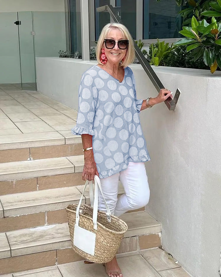 Women's V Neck Blouse