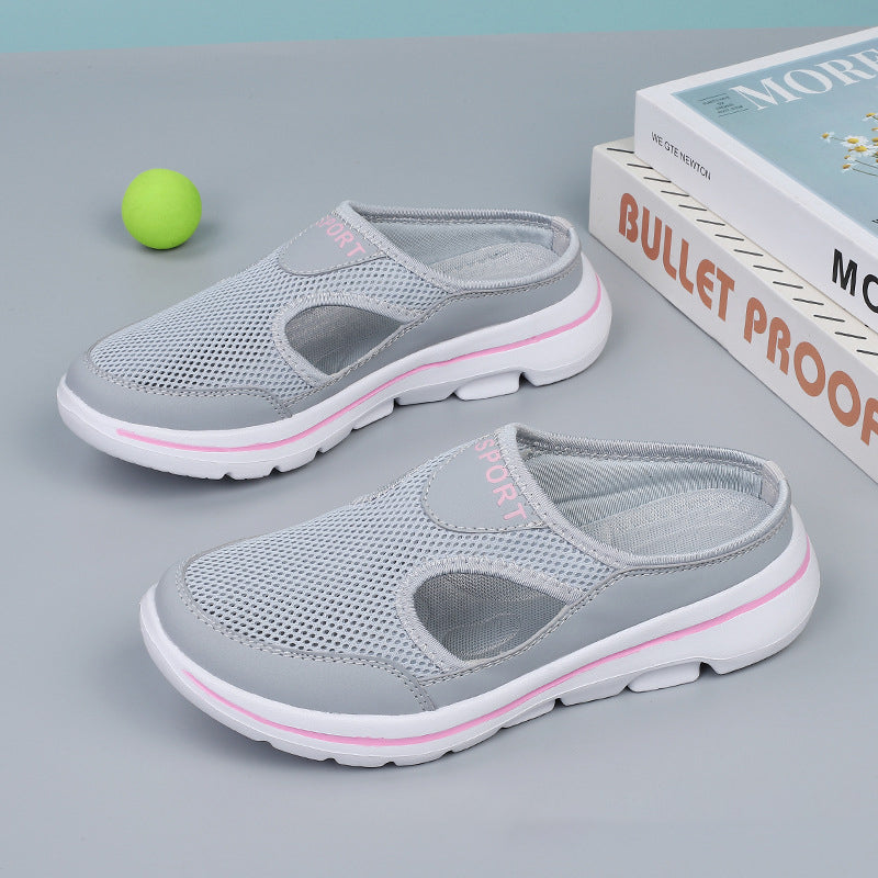 Women's Slide Sandals – Grey Pink