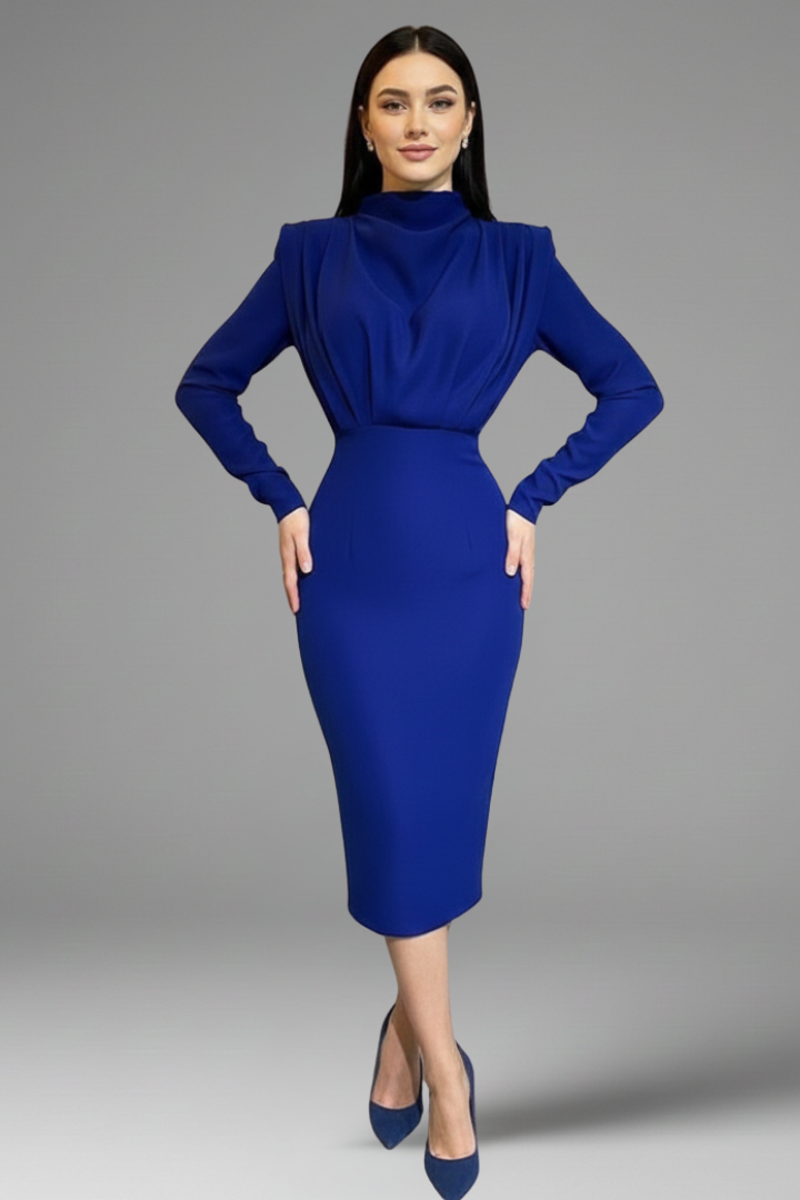Women's Midi Dress – Royal Blue