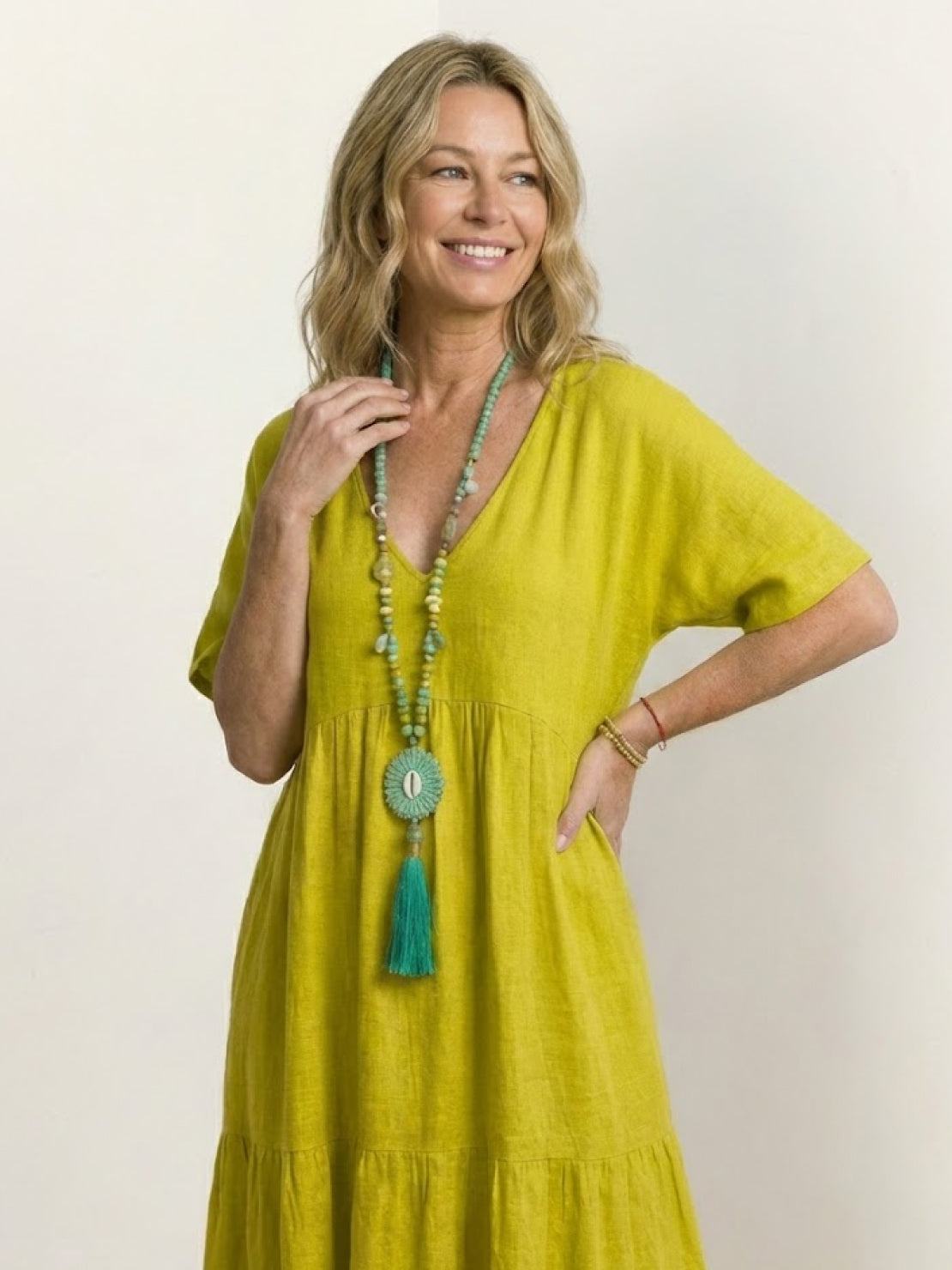 Women's V Neck Maxi Dress