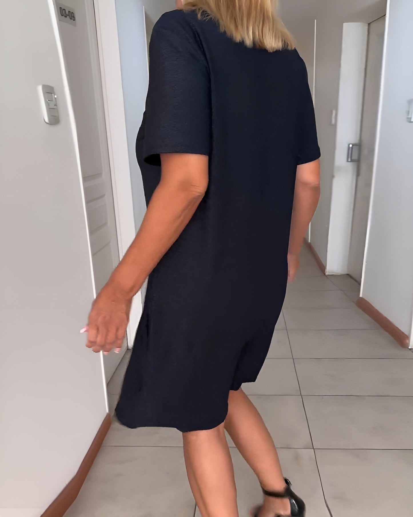 Women's V Neck Midi Dress