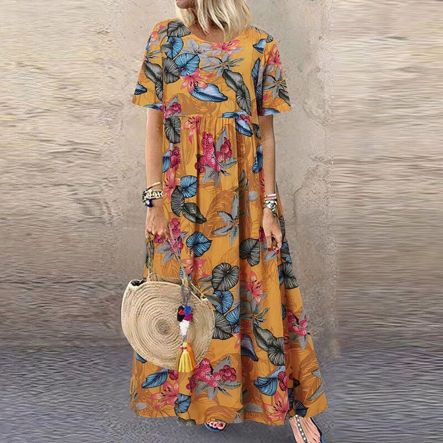 Women's Maxi Dress – Yellow