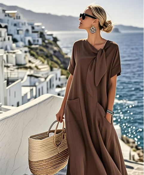 Women's Maxi Dress – Brown