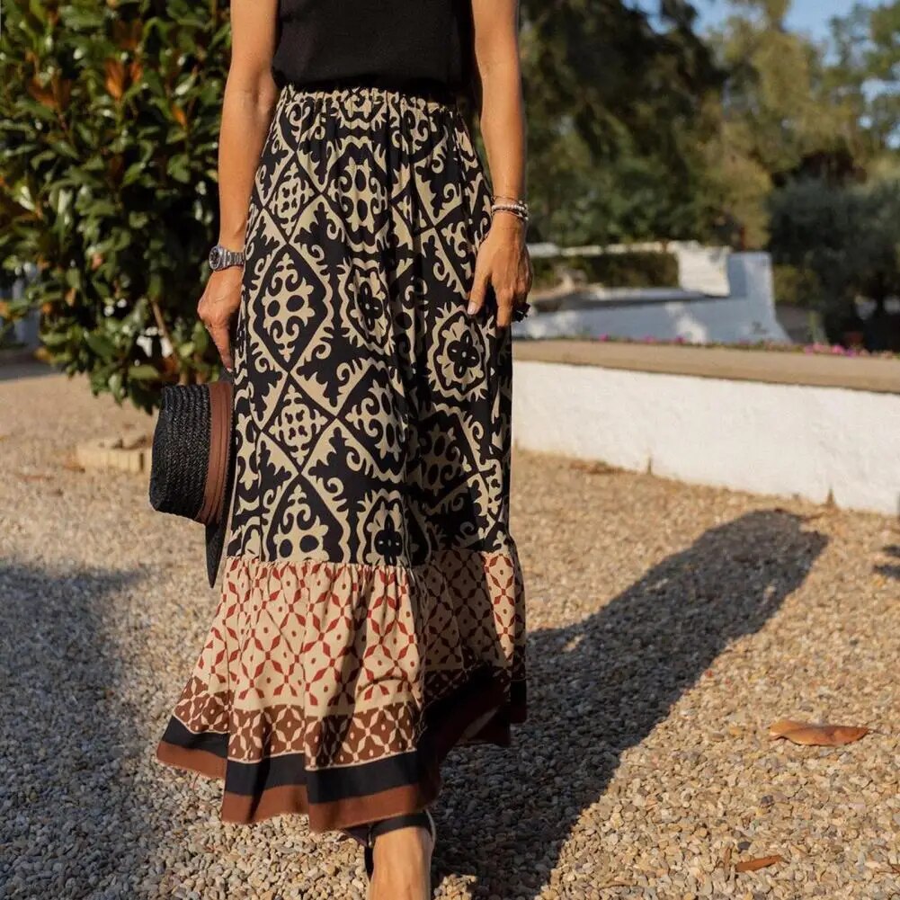 Women's Maxi High Waist Skirt – Black