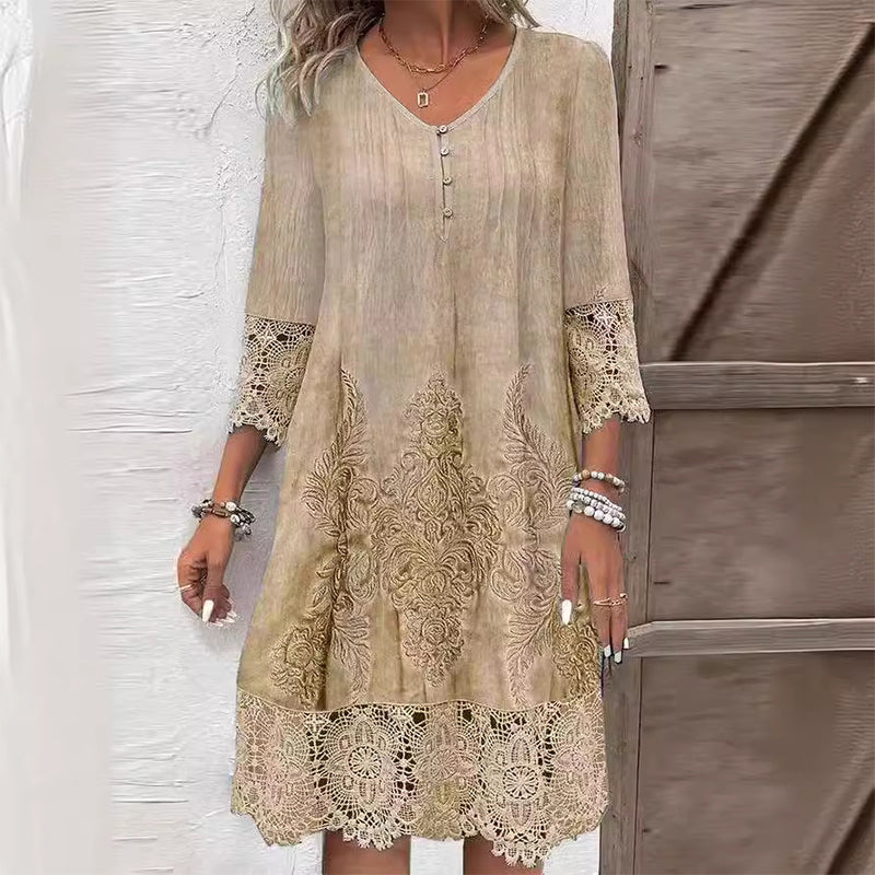 Women's Midi Dress – Khaki