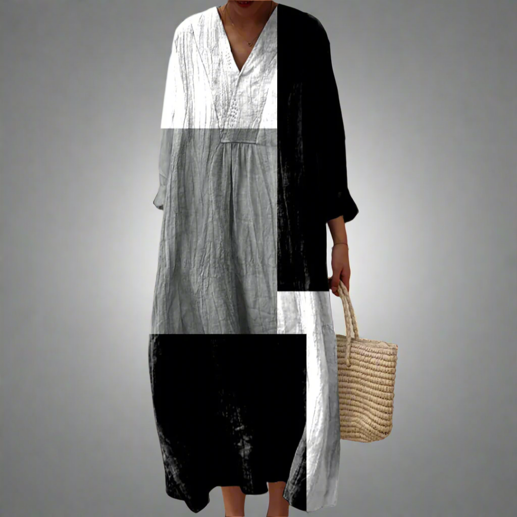 Women's V Neck Midi Dress