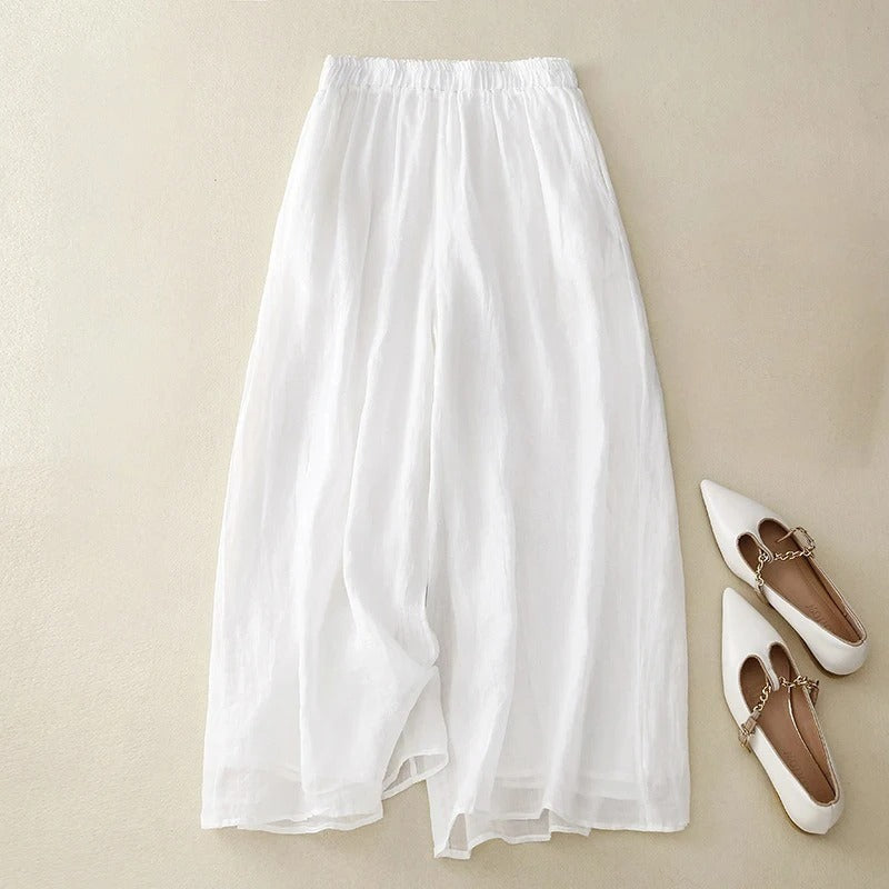 Women's Wide Leg Pants – White