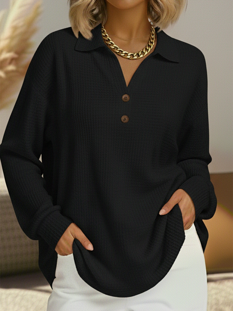 Women's Long Sleeve Sweater – Black