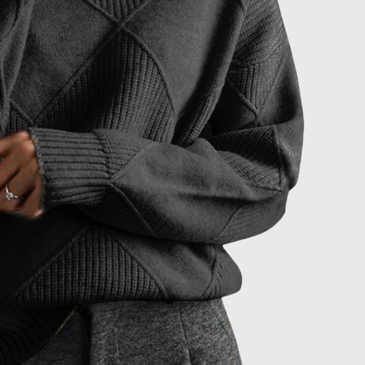 Women's Mock Neck Long Sleeve Sweater