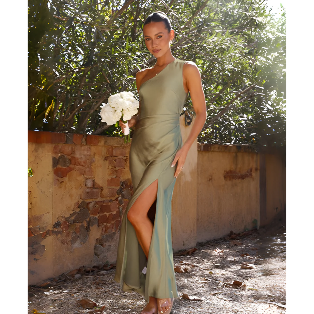 Women's One Shoulder Maxi Dress