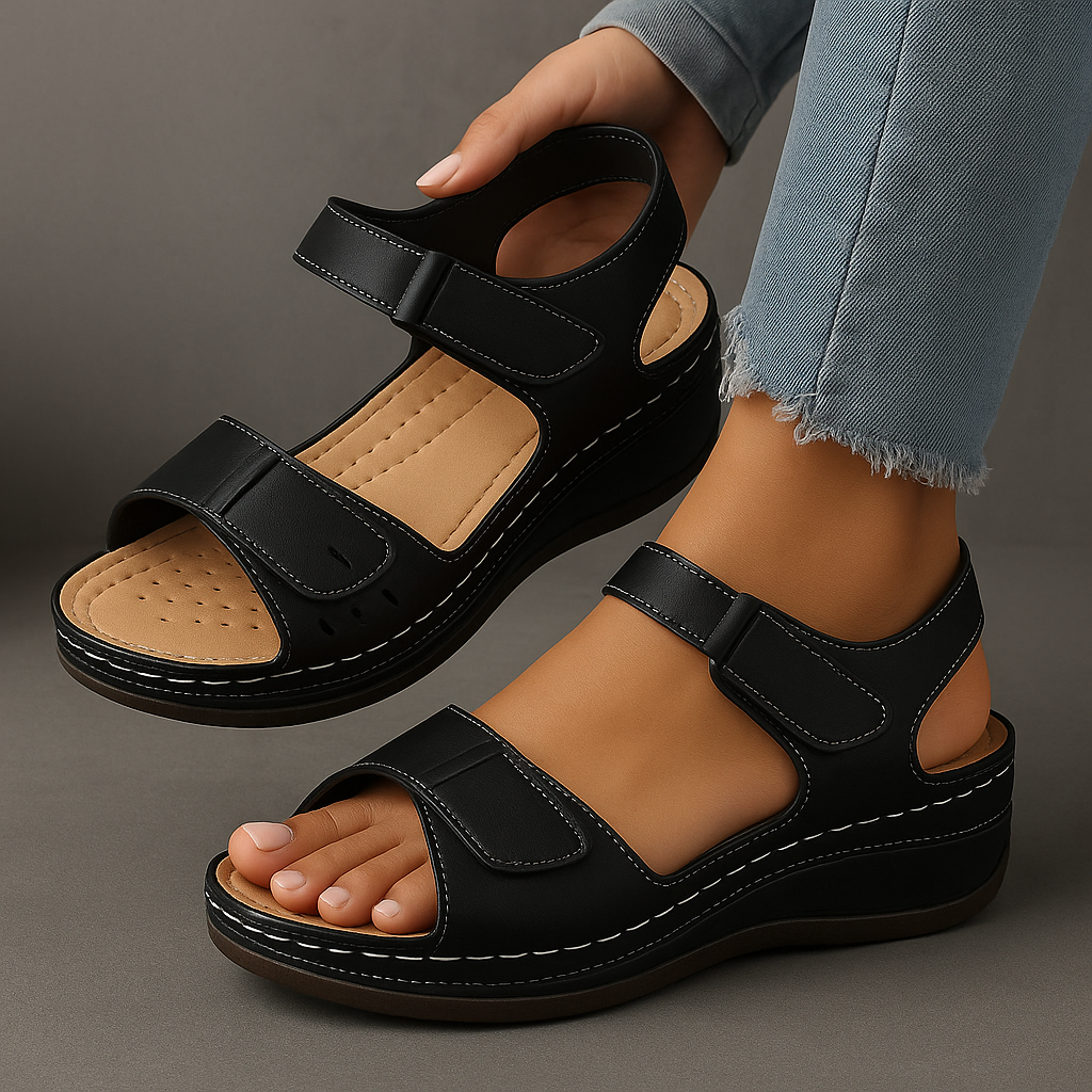 Women's Orthopedic Sandals – Black