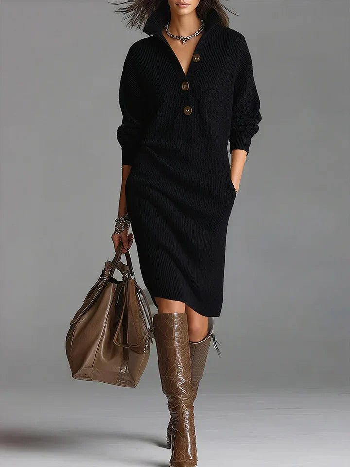 Women's Midi Dress – Black