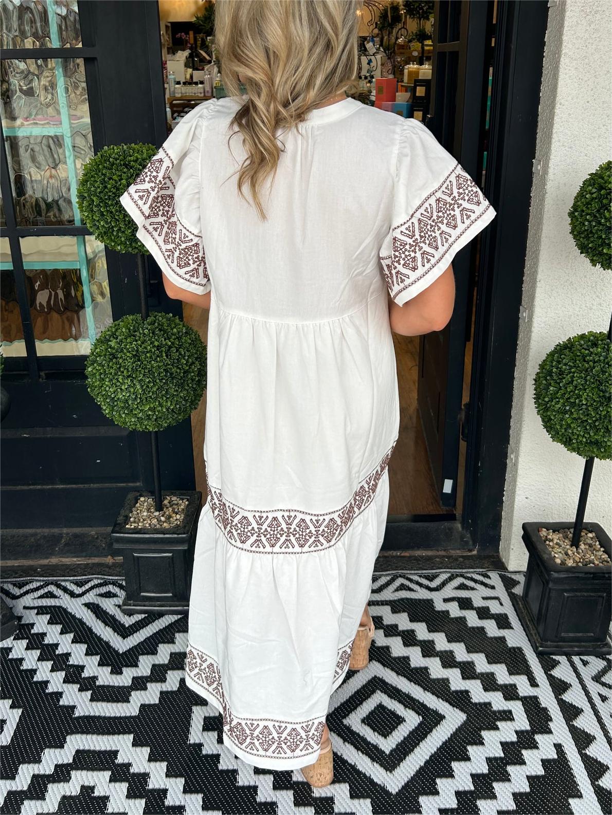 Women's V Neck Maxi Dress