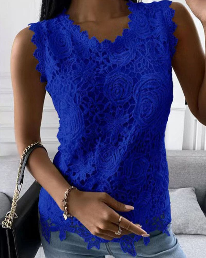 Women's Sleeveless Top – Blue