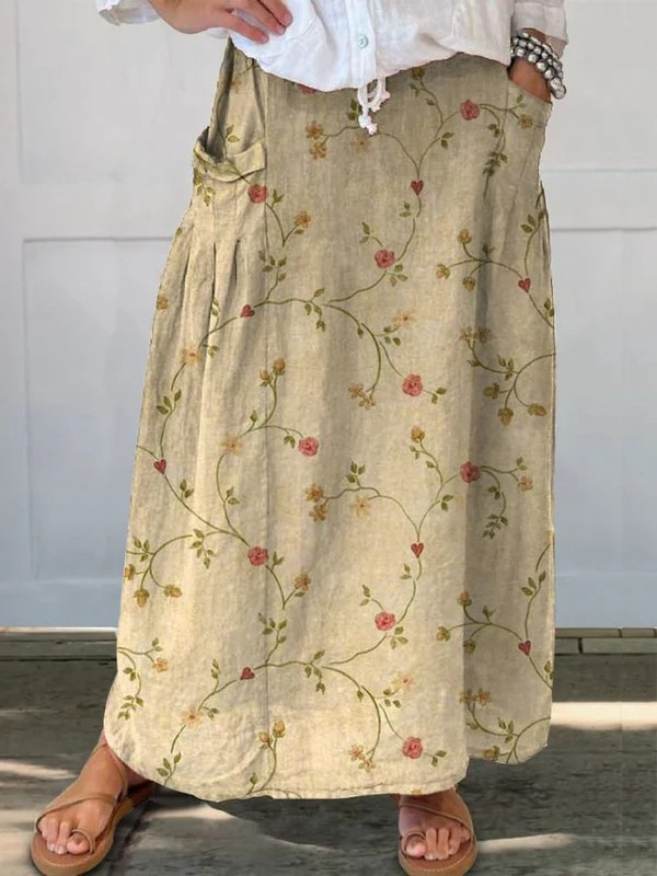 Women's Maxi Skirt – Beige