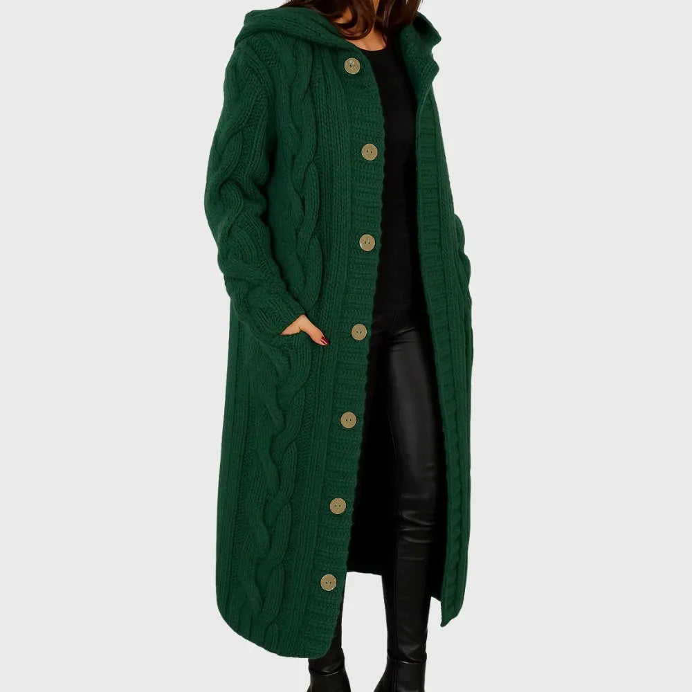 Women's Long Sleeve Cardigan – Green
