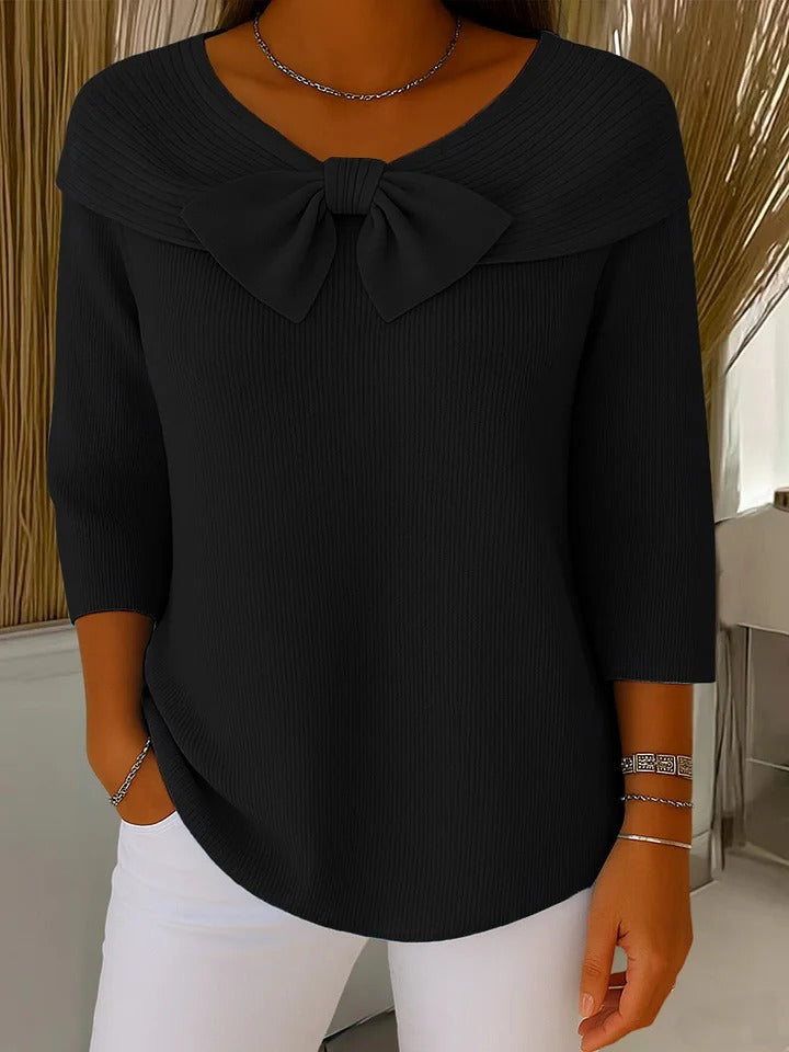 Women's Long Sleeve Pullover – Black