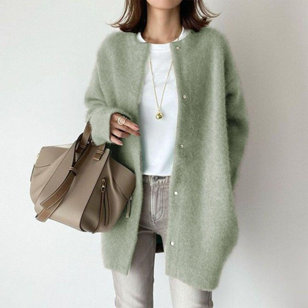 Women's Long Sleeve Cardigan – Green
