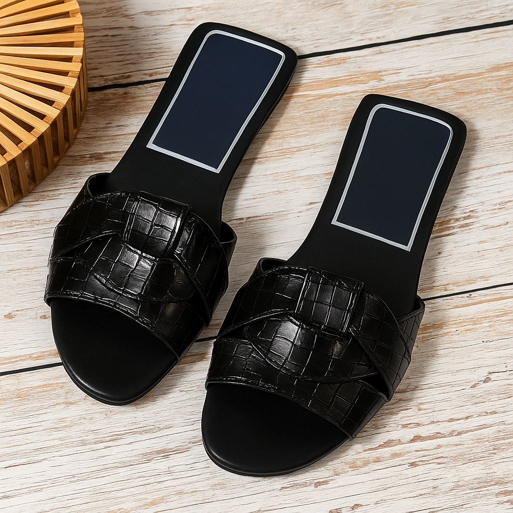 Women's Slide Sandals – Black