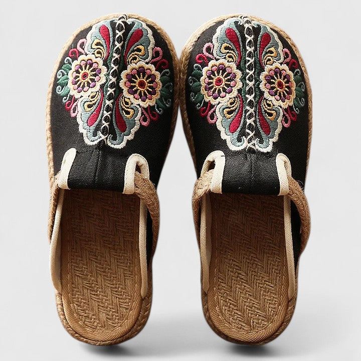 Women's Mule Flats – Black