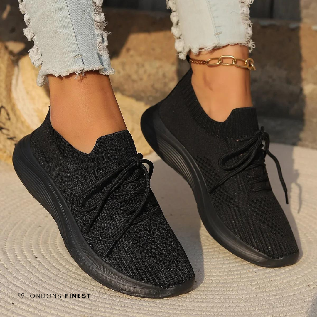 Women's Knit Sneakers – Black