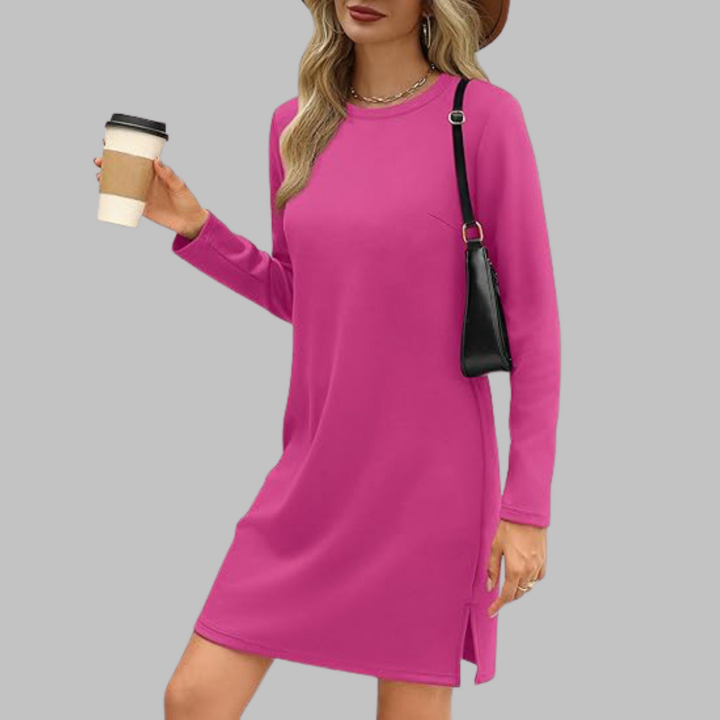 Women's Midi Dress – Rose Red