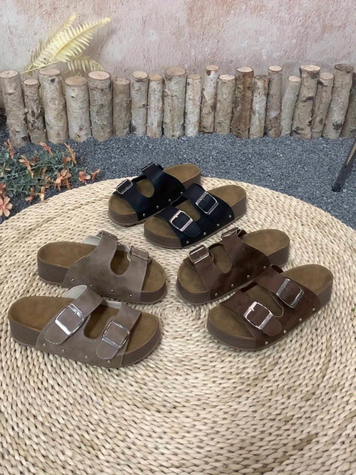Women's Slide Buckle Sandals