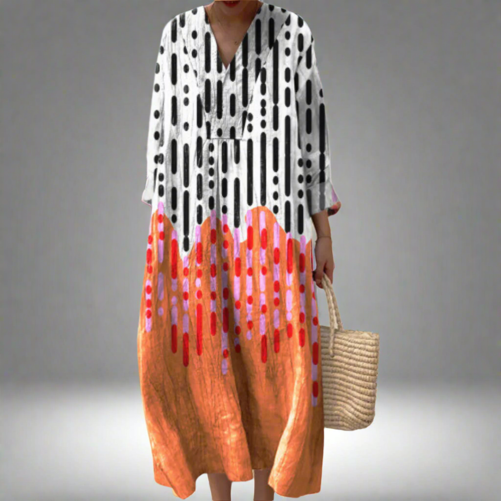 Women's V Neck Maxi Dress