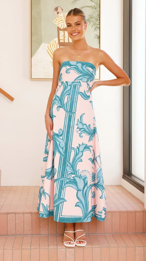 Women's Strapless Maxi Dress