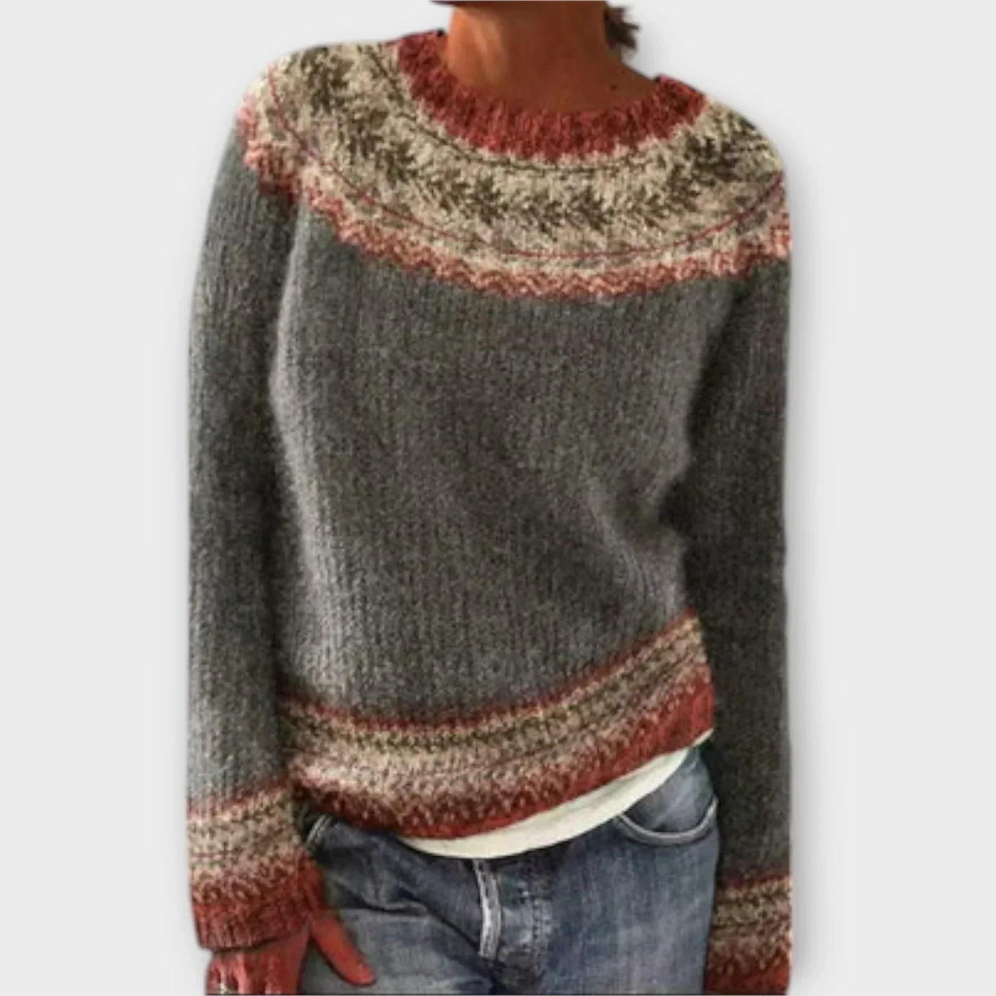 Women's Long Sleeve Sweater – Grey