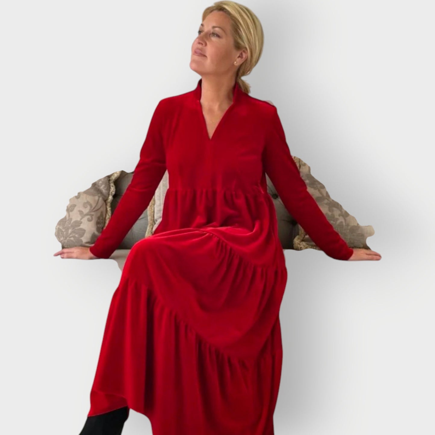 Women's V Neck Maxi Dress