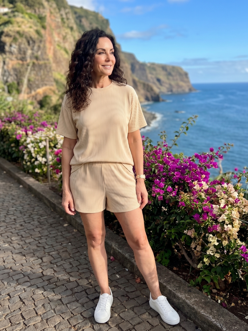 Women's Short Sleeve Summer Short Set