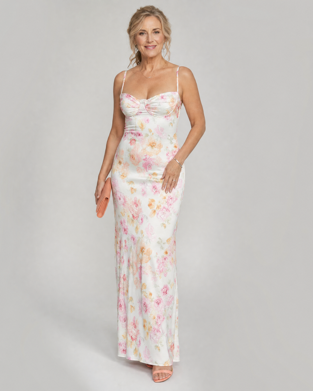 Women's Bodycon Wedding Guest Maxi Dress – Floral