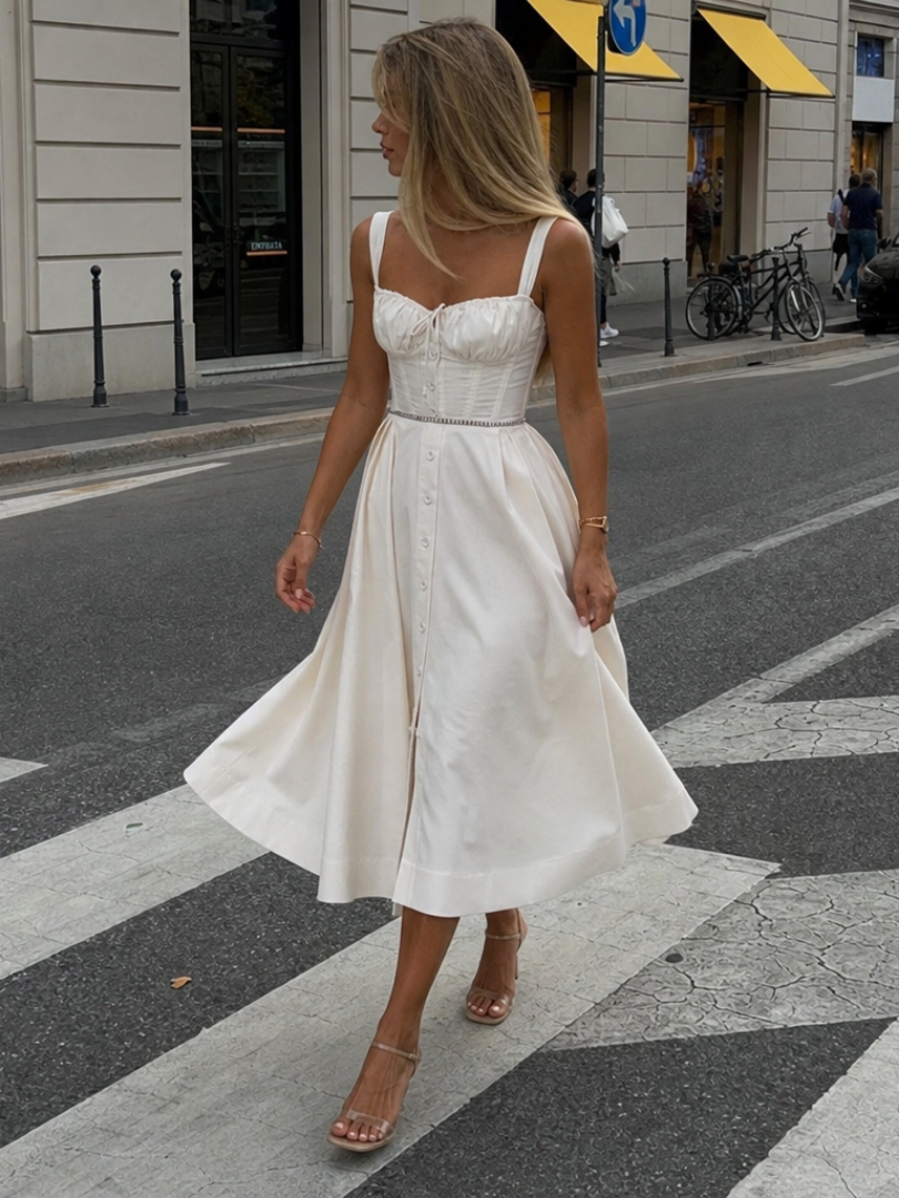 Women's Midi Dress – White