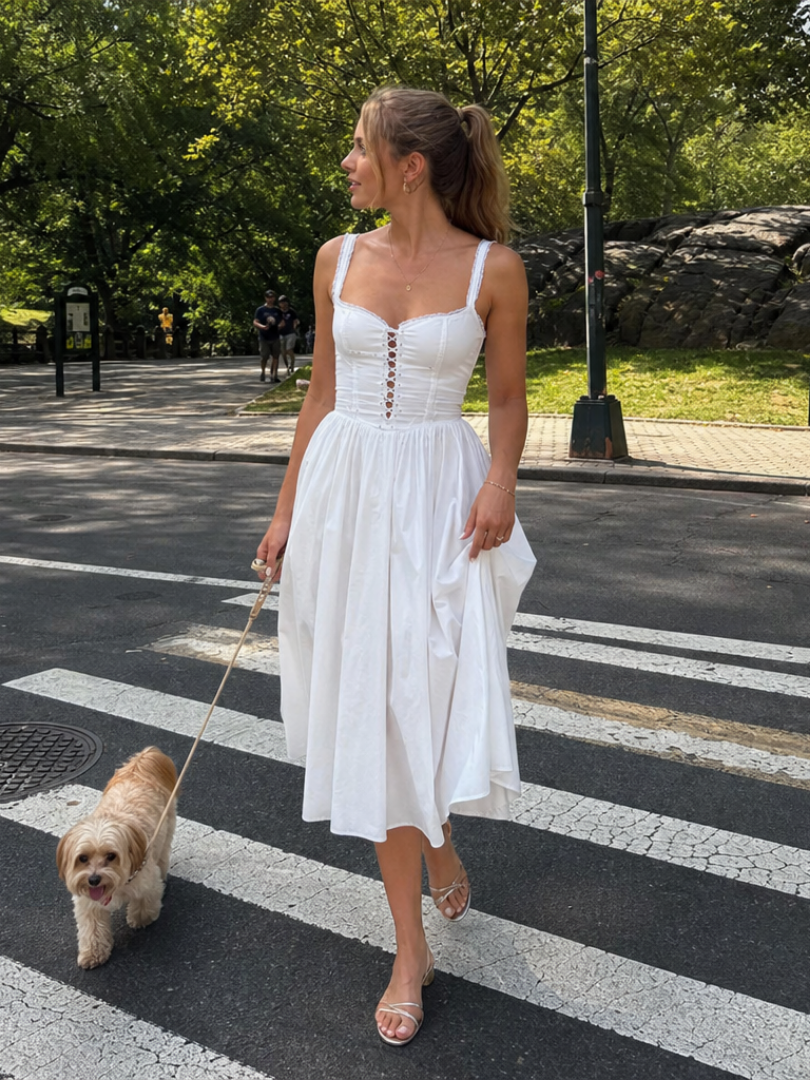 Women's Midi Dress – White