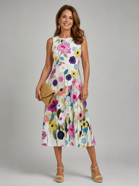 Women's Midi Dress – Multicolor
