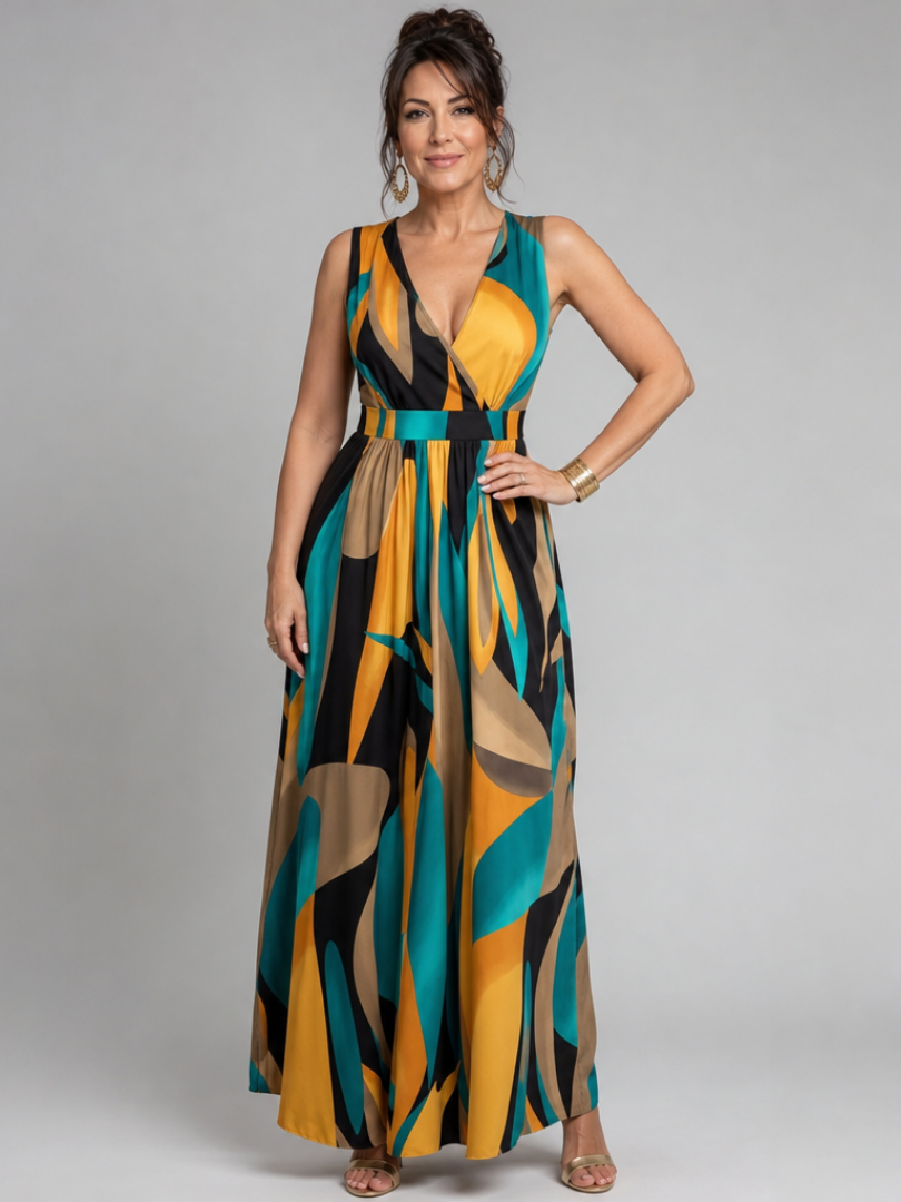 Women's Maxi Dress – Multicolor