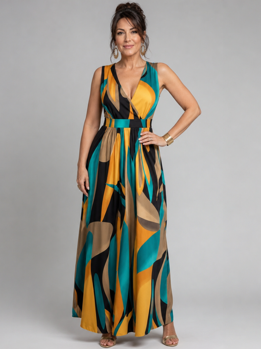 Women's Maxi Dress – Multicolor
