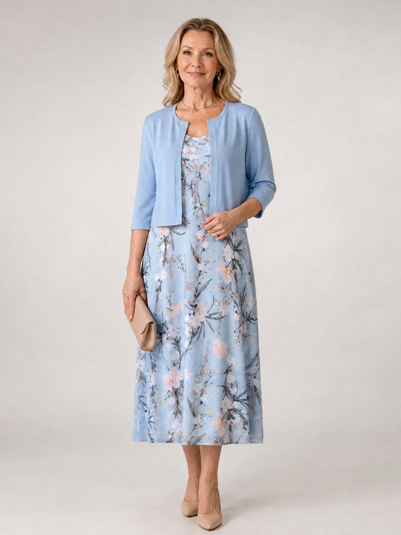 Women's Midi Dress – Sky Blue