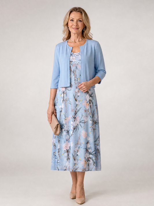 Women's Midi Dress – Sky Blue