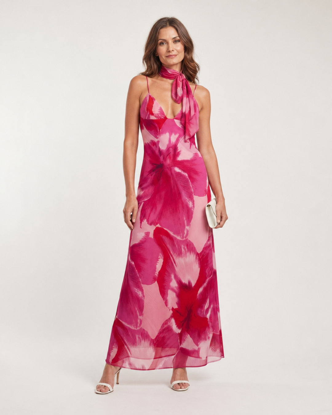 Women's Wedding Guest Midi Dress – Pink