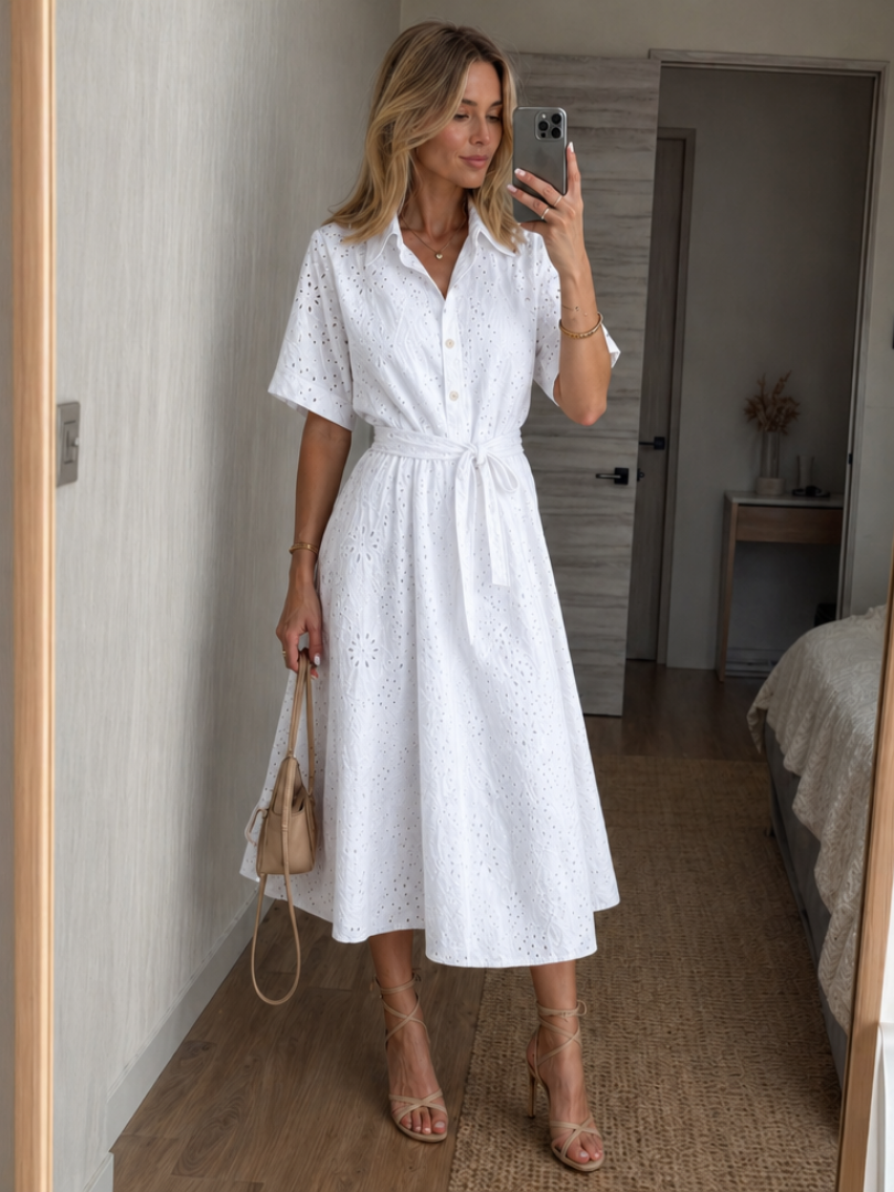 Women's Midi Dress – White
