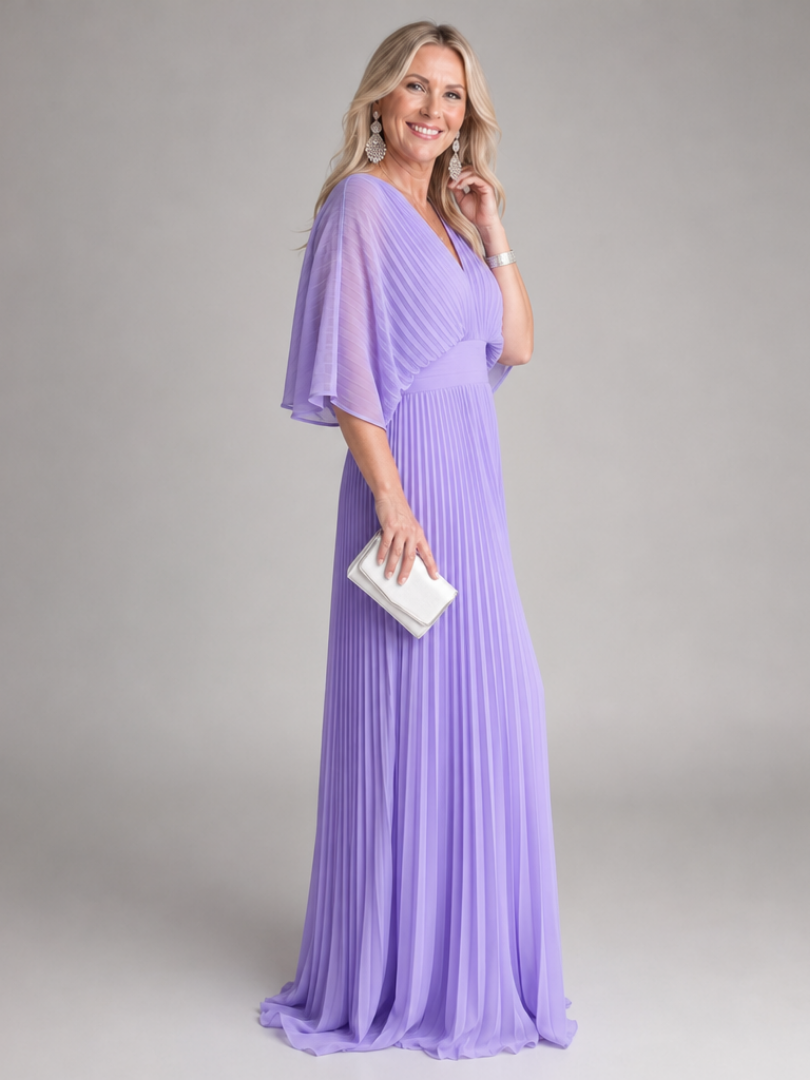 Women's V Neck Formal Maxi Dress