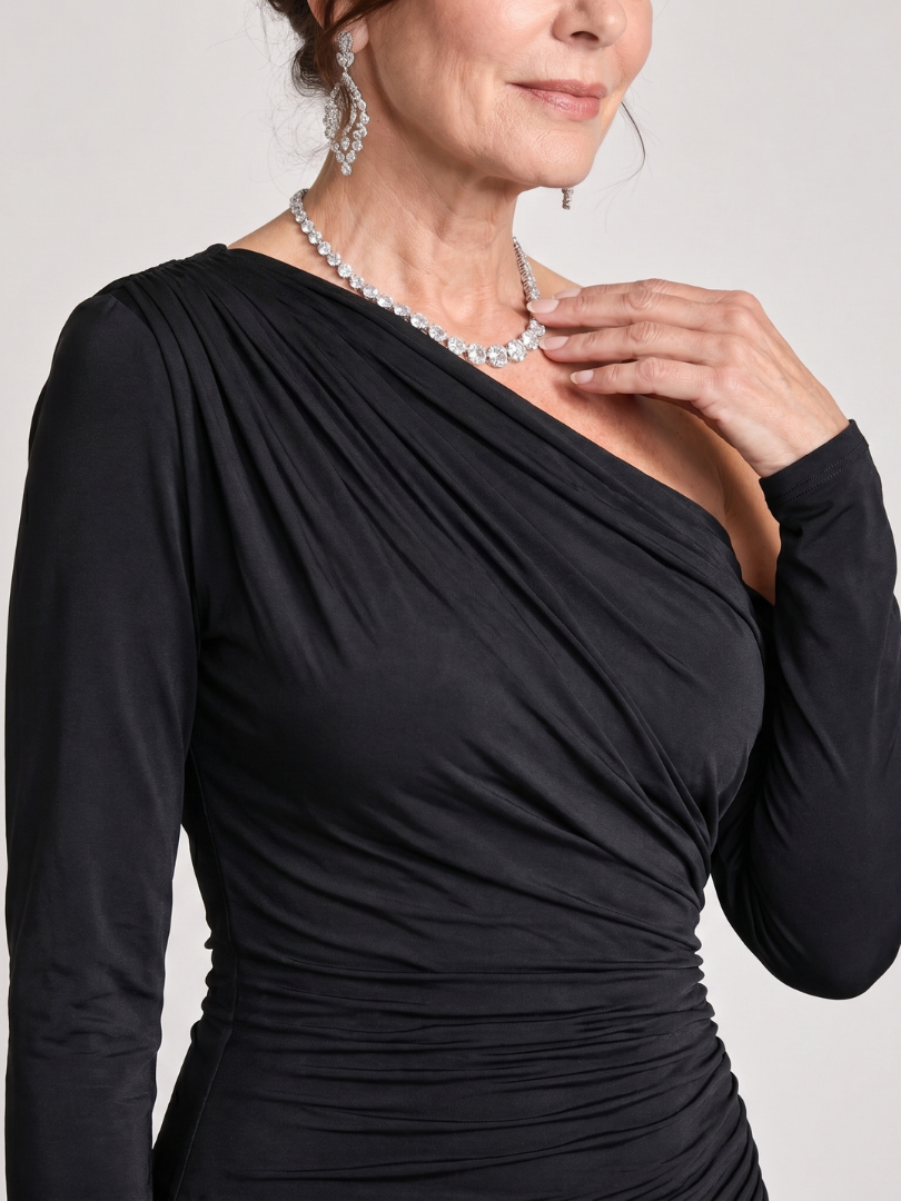 Women's One Shoulder Cocktail Maxi Dress