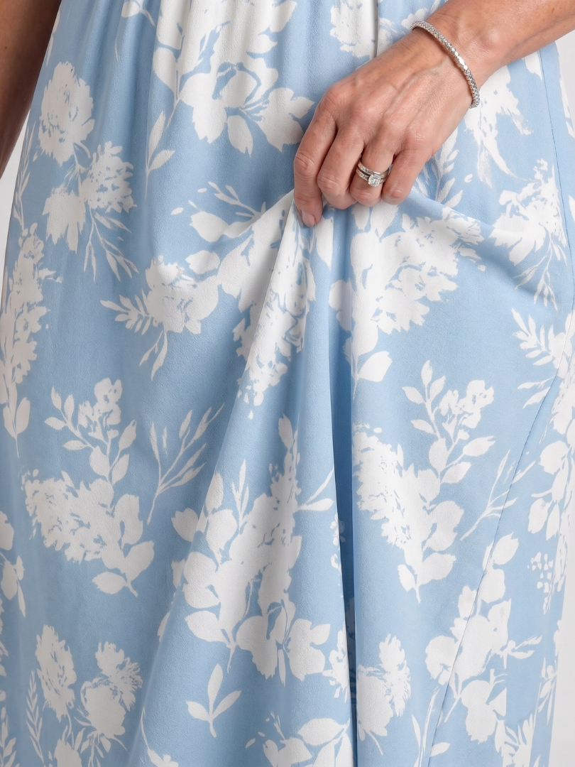Women's V Neck Midi Dress